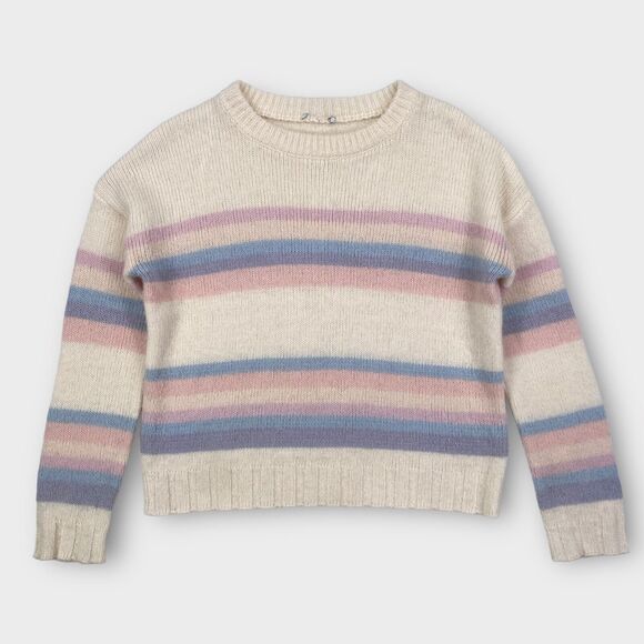 $188 Rails Sweater Womens X-Small Lani Sunset Striped Wool Alpaca Cream Colorful - Picture 4 of 14